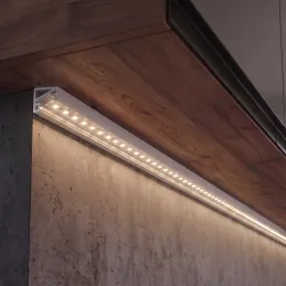 Profilo angolare in alluminio ZARIA per illuminazione a LED con copertura trasparente / Bianco opaco