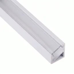 Profilo angolare in alluminio ZARIA per illuminazione a LED con copertura trasparente / Bianco opaco