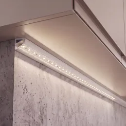 Profilo angolare in alluminio ZARIA per illuminazione a LED con copertura trasparente / Bianco opaco