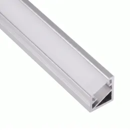 Profilo angolare in alluminio ZARIA per illuminazione LED con copertura satinata / Alluminio