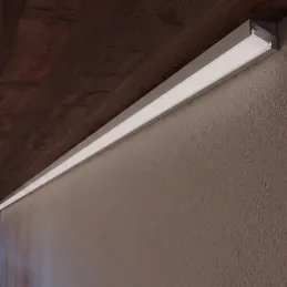 Profilo angolare in alluminio ZARIA per illuminazione LED con copertura satinata / Alluminio
