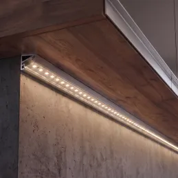 Profilo angolare in alluminio ZARIA per illuminazione a LED con copertura trasparente / Alluminio