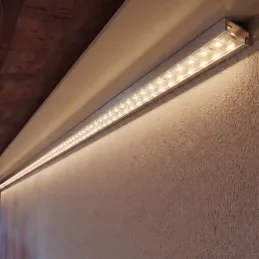 Profilo angolare in alluminio ZARIA per illuminazione a LED con copertura trasparente / Alluminio