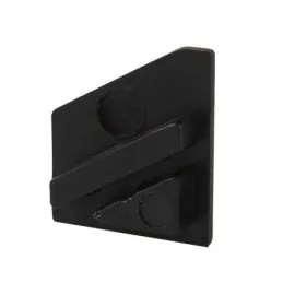 Set di 2 tappi terminali per profilo LED angolare ZARIA – senza foro / Nero opaco