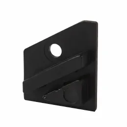 Set di 2 tappi terminali per profilo LED angolare ZARIA – con foro / Nero opaco