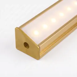 Set di 2 tappi terminali per profilo LED angolare ZARIA – con foro / Oro