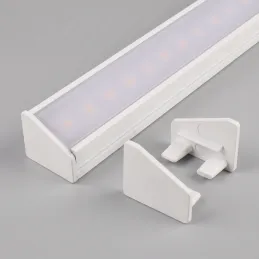 Set di 2 tappi terminali per profilo LED angolare ZARIA – senza foro / Bianco opaco