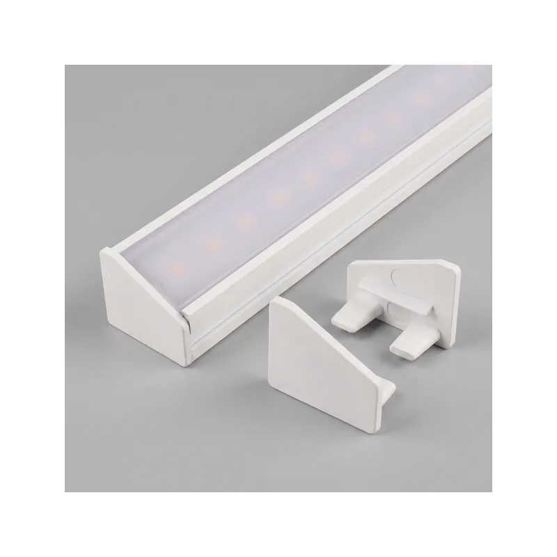 Set di 2 tappi terminali per profilo LED angolare ZARIA – senza foro / Bianco opaco
