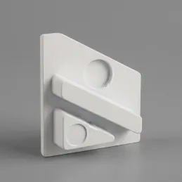 Set di 2 tappi terminali per profilo LED angolare ZARIA – senza foro / Bianco opaco