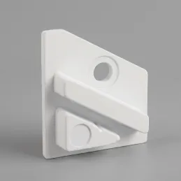 Set di 2 tappi terminali per profilo LED angolare ZARIA – con foro / Bianco opaco