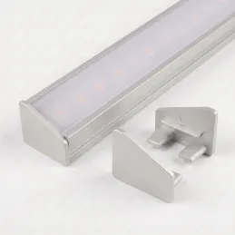Set di 2 tappi terminali per profilo LED angolare ZARIA – senza foro / Grigio