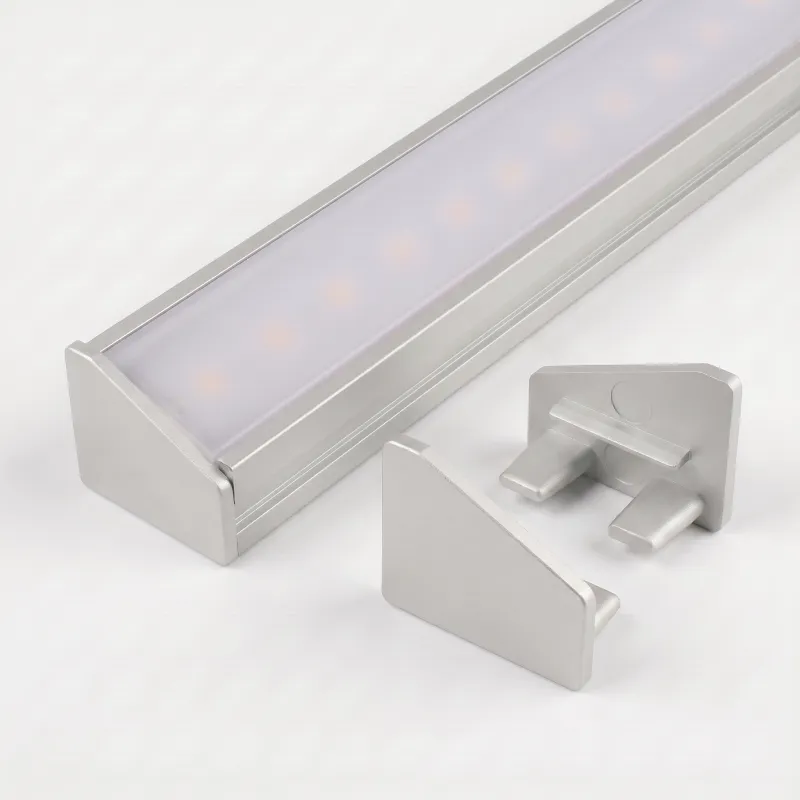 Set di 2 tappi terminali per profilo LED angolare ZARIA – senza foro / Grigio
