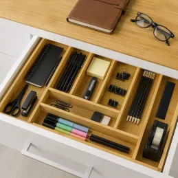 Portaposate regolabile in legno UNIOS / Legno di bambù