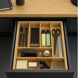 Portaposate regolabile in legno UNIOS / Legno di bambù