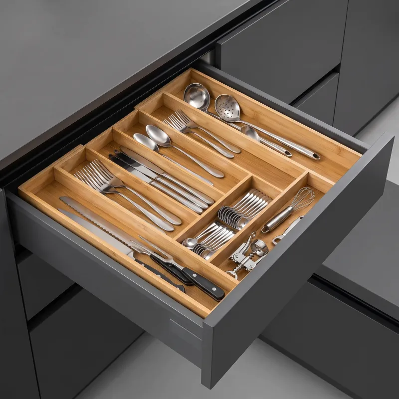 Portaposate regolabile in legno UNIOS / Legno di bambù