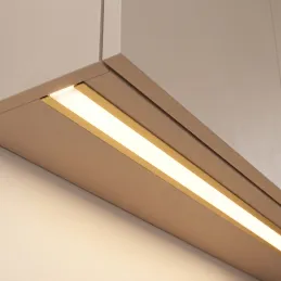 Profilo in alluminio da incasso ZARIA per illuminazione a LED con copertura opalina / Oro