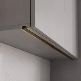 Profilo in alluminio da incasso ZARIA per illuminazione LED con copertura nera / Oro