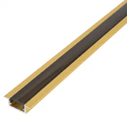Profilo in alluminio da incasso ZARIA per illuminazione LED con copertura nera / Oro