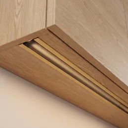 Profilo in alluminio da incasso ZARIA per illuminazione LED con copertura nera / Oro