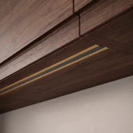 Profilo in alluminio da incasso ZARIA per illuminazione LED con copertura nera / Oro