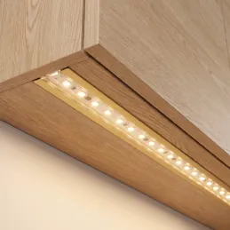 Profilo in alluminio da incasso ZARIA per illuminazione LED con copertura trasparente / Oro