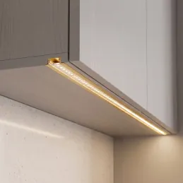 Profilo in alluminio da incasso ZARIA per illuminazione LED con copertura trasparente / Oro