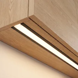Profilo in alluminio da incasso ZARIA per illuminazione LED con copertura opalina / Nero opaco