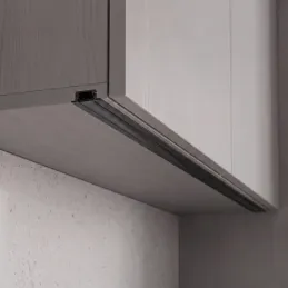 Profilo in alluminio da incasso ZARIA per illuminazione a LED con copertura nera / Nero opaco