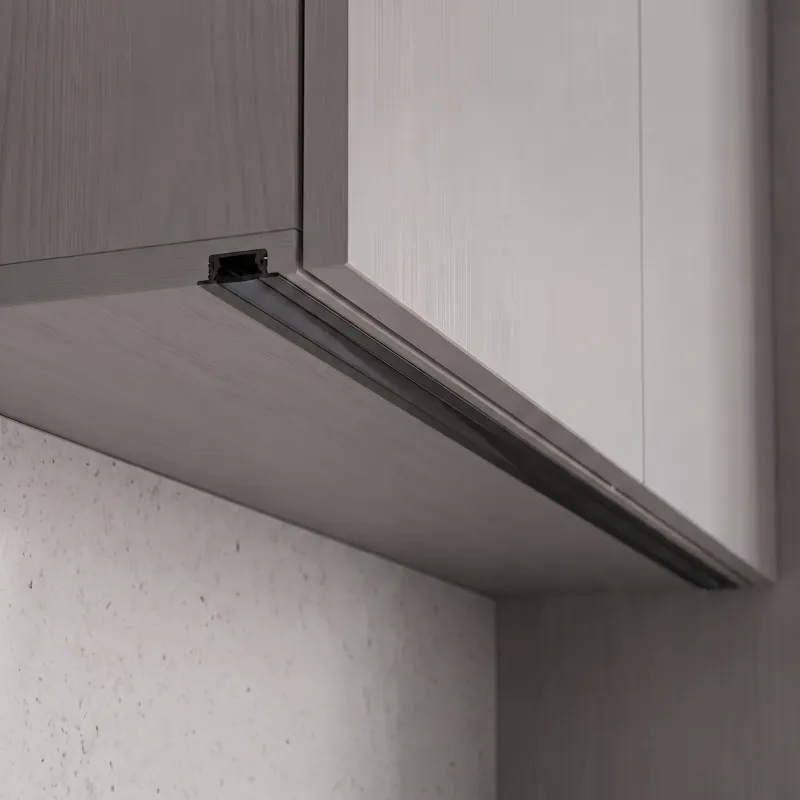 Profilo in alluminio da incasso ZARIA per illuminazione a LED con copertura nera / Nero opaco