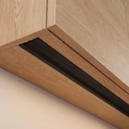 Profilo in alluminio da incasso ZARIA per illuminazione a LED con copertura nera / Nero opaco