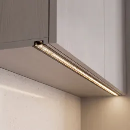 Profilo in alluminio da incasso ZARIA per illuminazione LED con copertura trasparente / Nero opaco