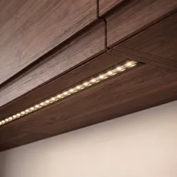 Profilo in alluminio da incasso ZARIA per illuminazione LED con copertura trasparente / Nero opaco