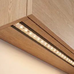 Profilo in alluminio da incasso ZARIA per illuminazione LED con copertura trasparente / Nero opaco