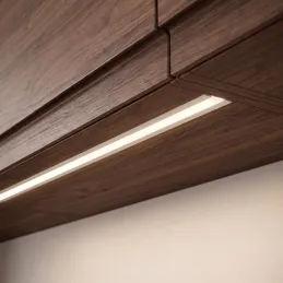 Profilo in alluminio da incasso ZARIA per illuminazione a LED con copertura opalina / Bianco opaco