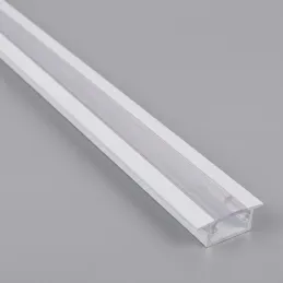 Profilo in alluminio da incasso ZARIA per illuminazione LED con copertura trasparente / Bianco opaco