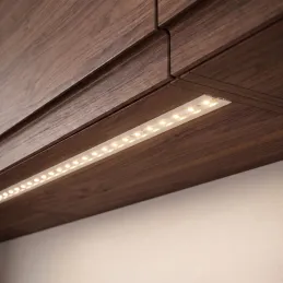 Profilo in alluminio da incasso ZARIA per illuminazione LED con copertura trasparente / Bianco opaco