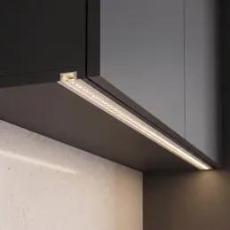 Profilo in alluminio da incasso ZARIA per illuminazione LED con copertura trasparente / Bianco opaco