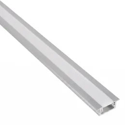 Profilo in alluminio da incasso ZARIA per illuminazione LED con copertura opalina / Alluminio