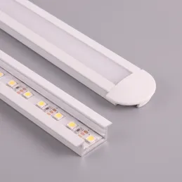 Set di 2 terminali per profilo da incasso ZARIA / Bianco opaco