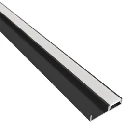 Profilo in alluminio per illuminazione LED dello zoccolo ARIANA con copertura satinata / Nero opaco