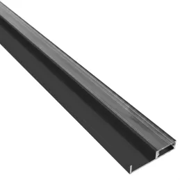 Profilo in alluminio per illuminazione LED dello zoccolo ARIANA con copertura trasparente / Nero opaco