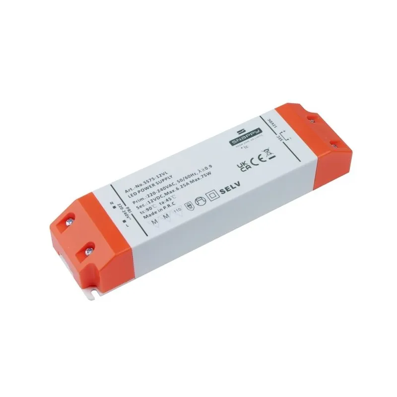Trasformatore LED PREMIUM SLIM 12 V CC / 75 W