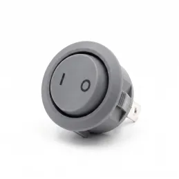 Interruttore a bilanciere rotondo / Grigio