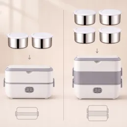Lunch box elettrico riscaldante MARADO con contenitori / Bianco