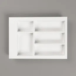 Portaposate da cassetto PEGAS / Bianco opaco