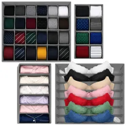 Set di 4 scatole portaoggetti per armadio LORD / Grigio