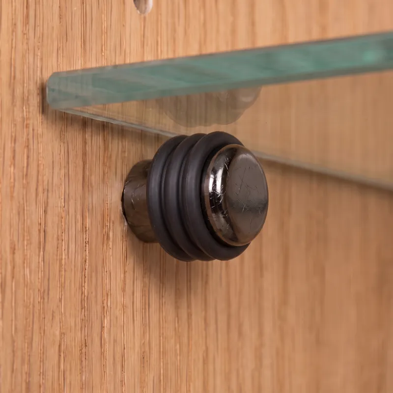 Reggimensola per vetro con guarnizione LANNA 3 mm / Nichel nero - 10 pz.