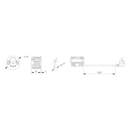 Presa da incasso per scrivania OFFICE SMART 80 SCHUKO 1x230V + USB A-C + HDMI + Rj45 / Nera
