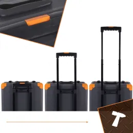 Set di attrezzi 1000 pezzi con carrello in alluminio / Antracite