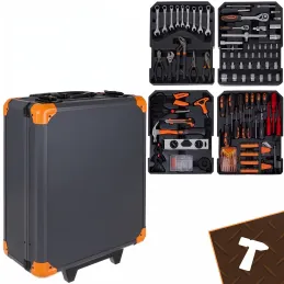 Set di attrezzi 1000 pezzi con carrello in alluminio / Antracite